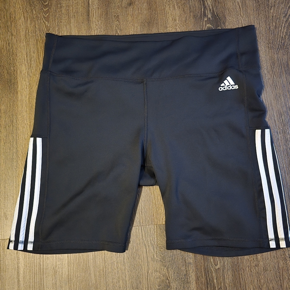 Women Adidas Aeroready PrimeGreen high rise cycling tights size 2XL